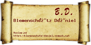 Blemenschütz Dániel névjegykártya