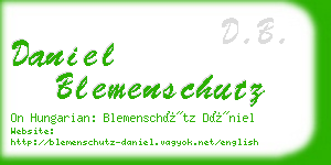 daniel blemenschutz business card